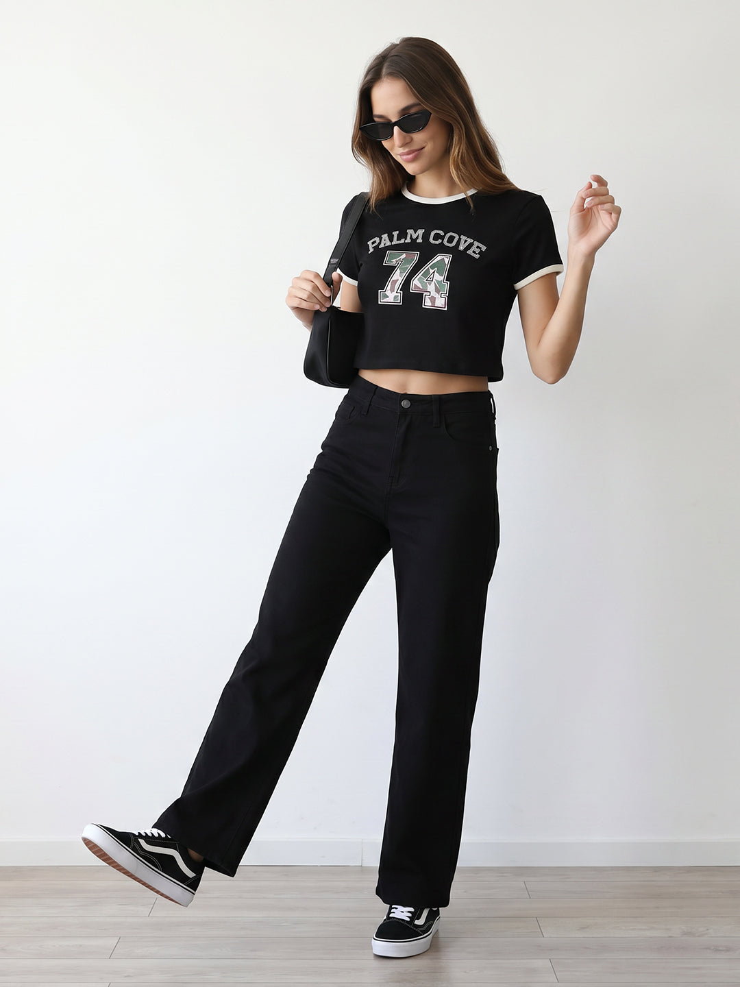 Women Black Genz Tees