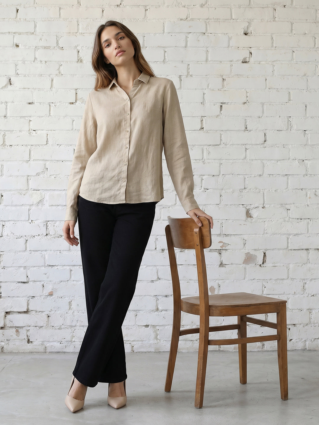 Women Light Oyester Shirt