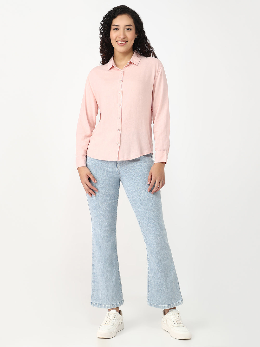 Women Pink Salt Oversized Shirt