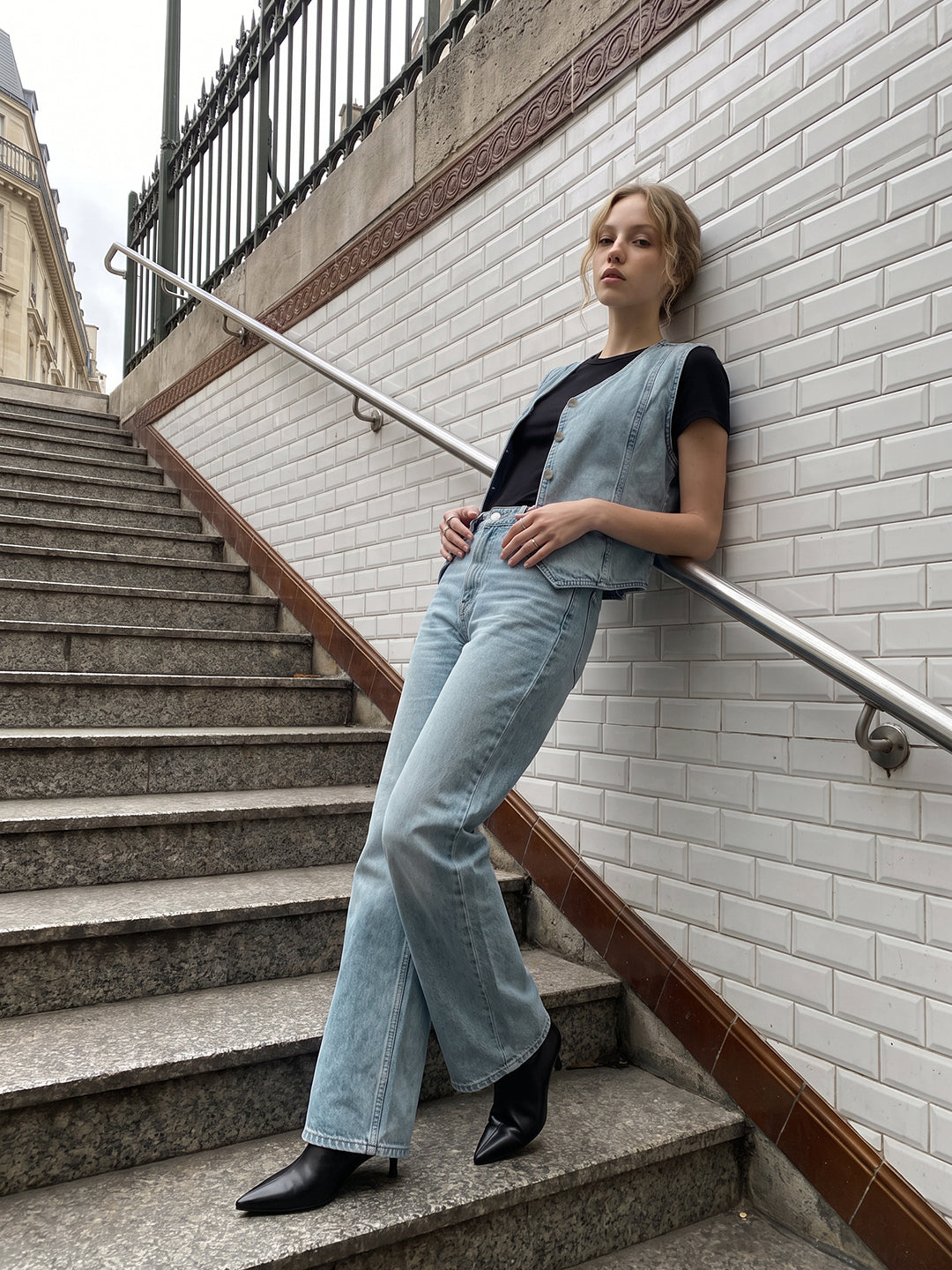 Light Blue Denim Vest