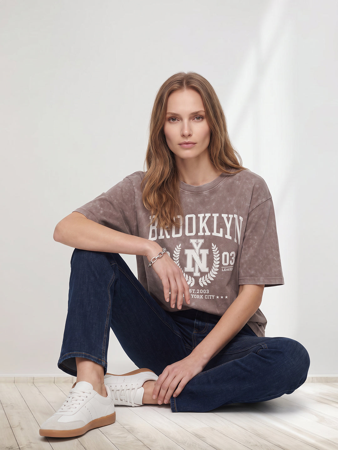 Women Oyester Cold Wash Oversized T-Shirt