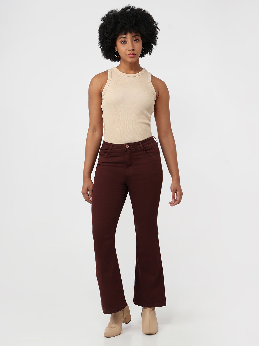 Sepia High-Rise Flare Jeans