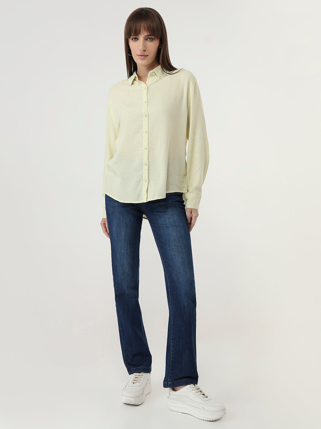 Women Dark Blue High-Rise Slim Straight Fit Jeans