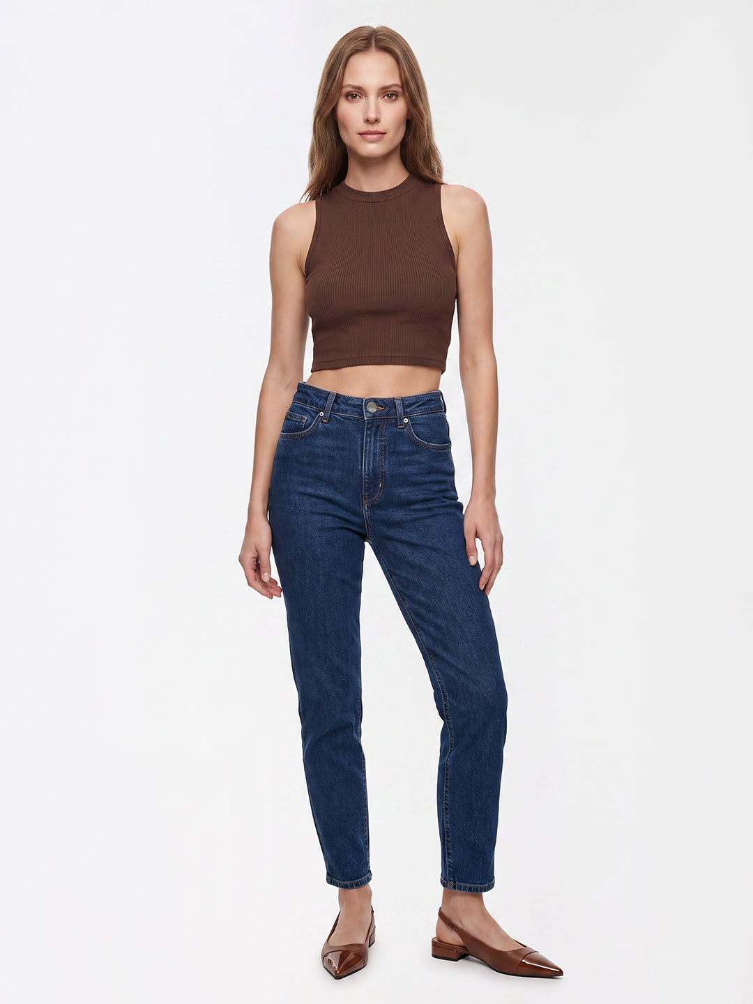 Women Blue Mid-Rise Cigarette Jeans