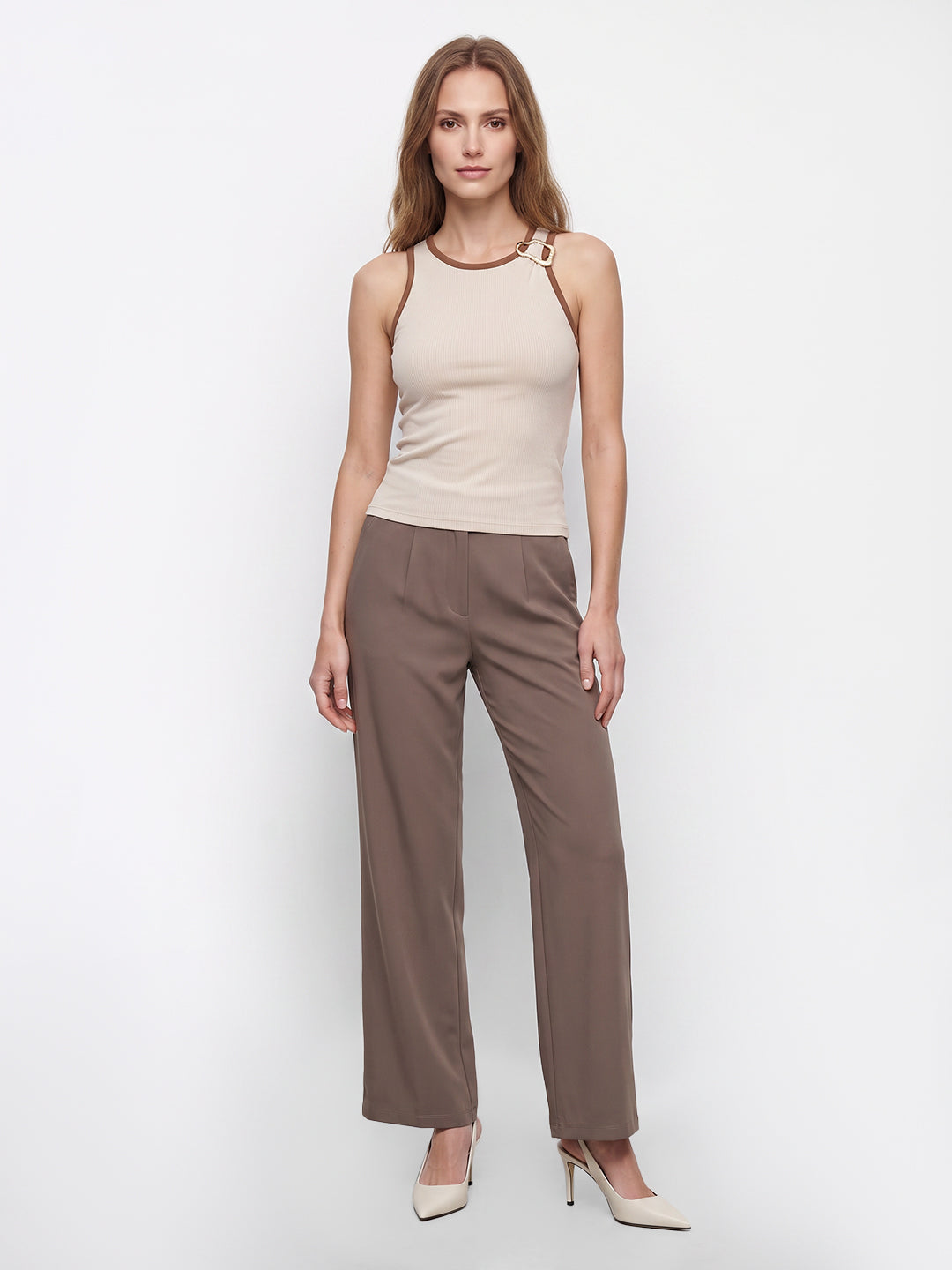 Women Stone Wide Leg Korean Pants