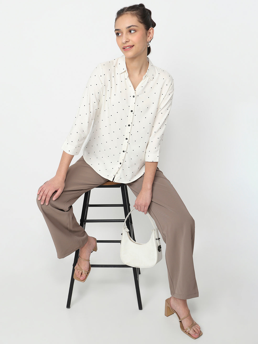Women Off White Shirt