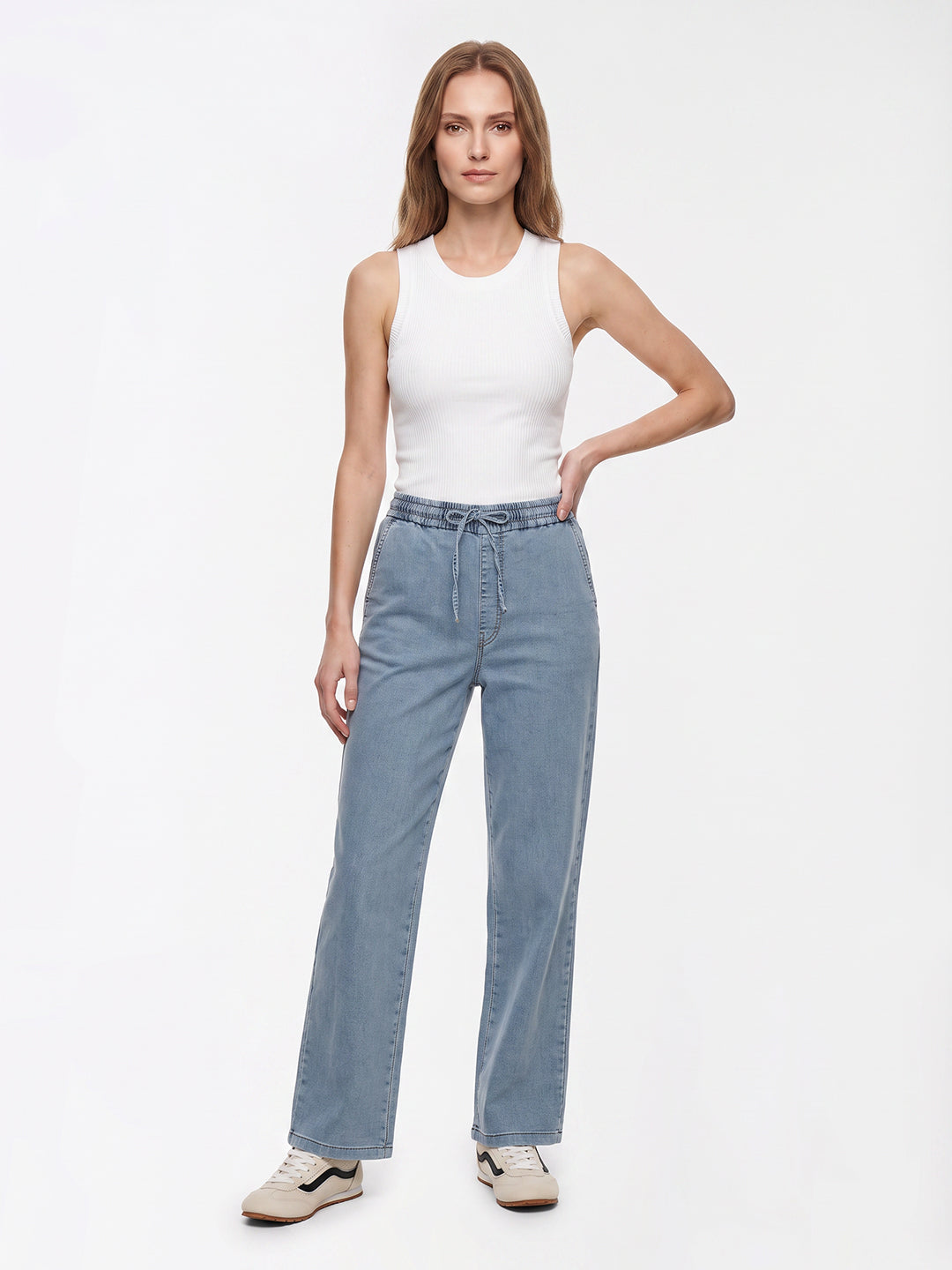 Women Blue Mid-Rise Jogger