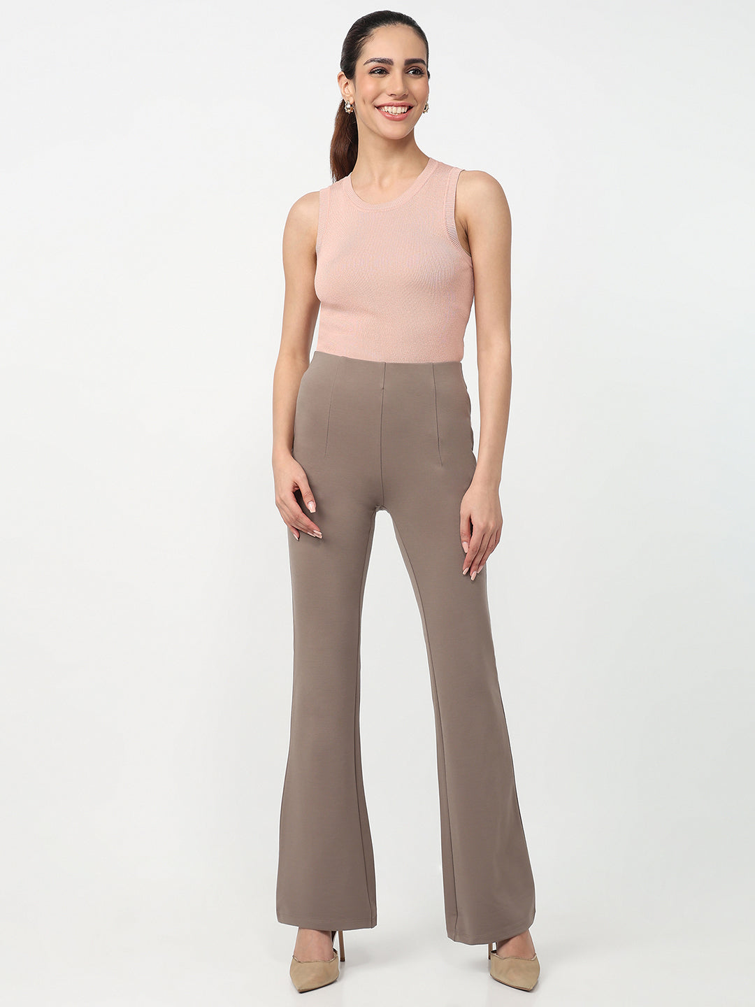 Women E Fawn High-Rise Flare Treggings