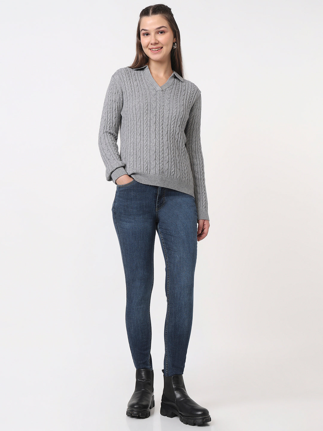 Women Blue High-Rise Skinny Jeans