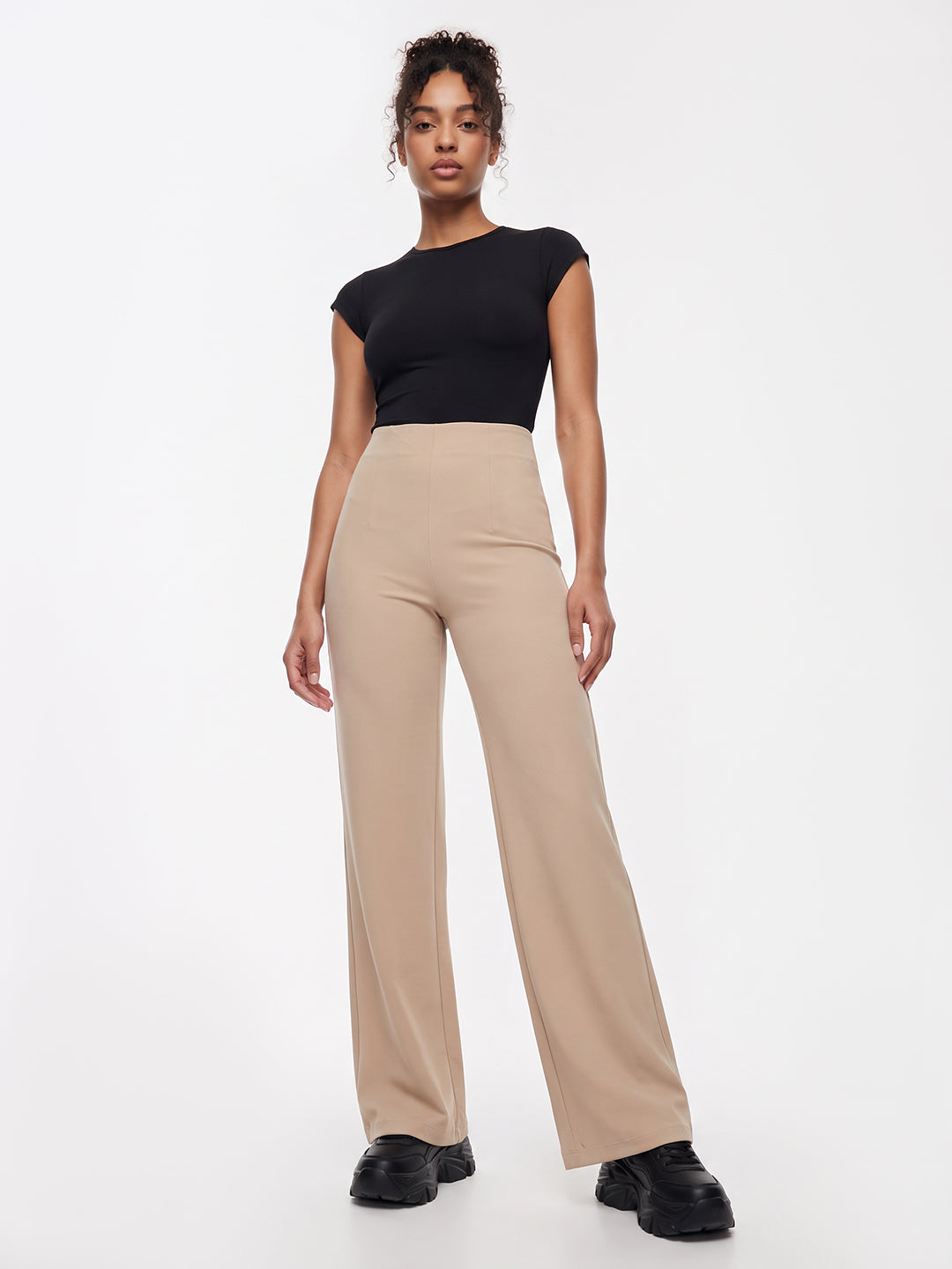 Oatmilk Super Wide Leg Treggings