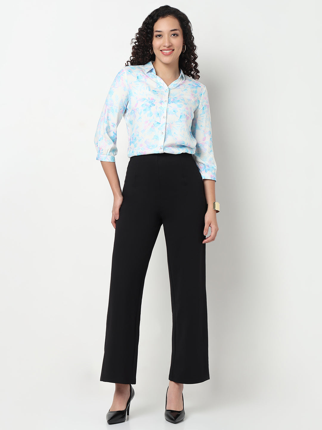 Black Wide Leg Treggings