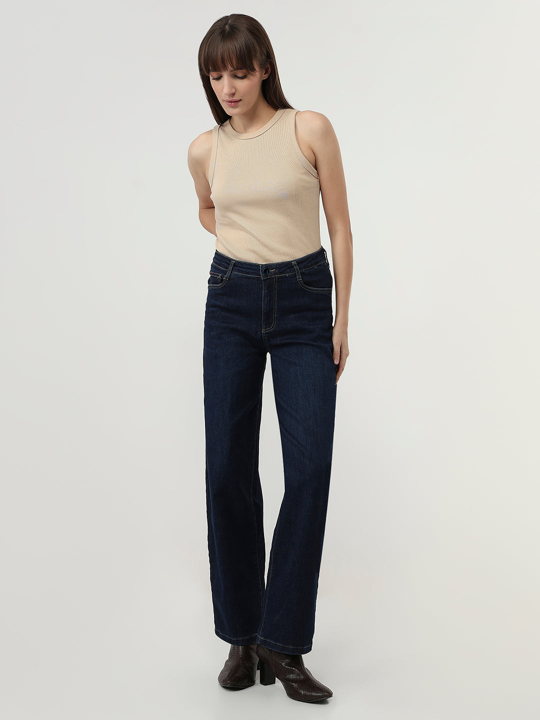 Blue High-Rise Baggy Jeans