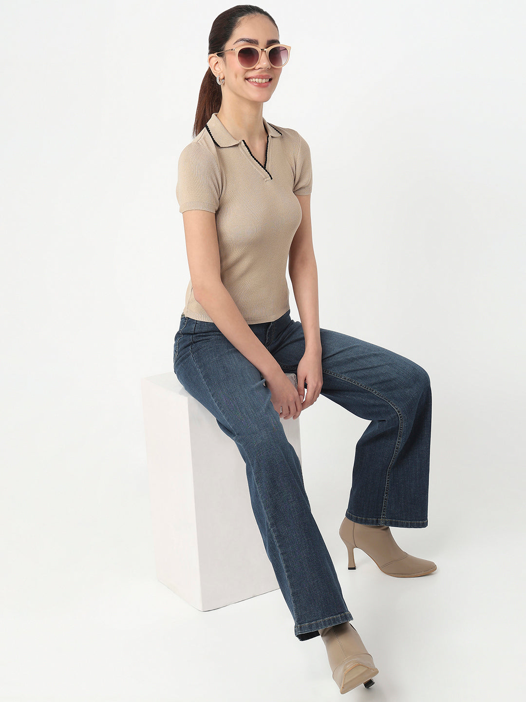 Women Summer Sand Slim Flat Knit