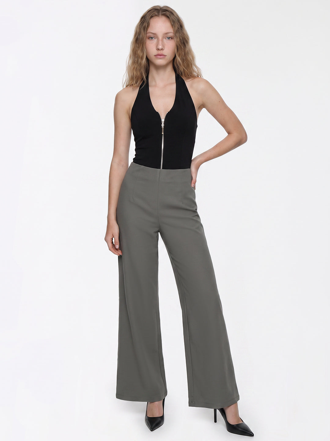 Oyster Super Wide Leg Treggings