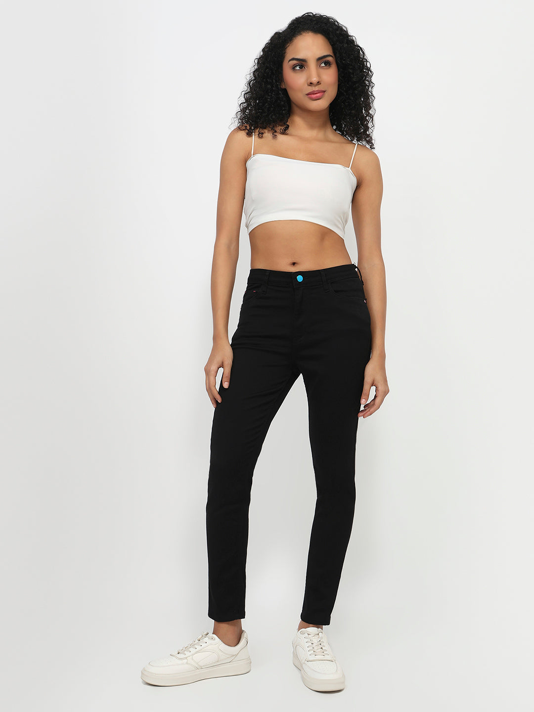 Women Black High-Rise Skinny Jeans