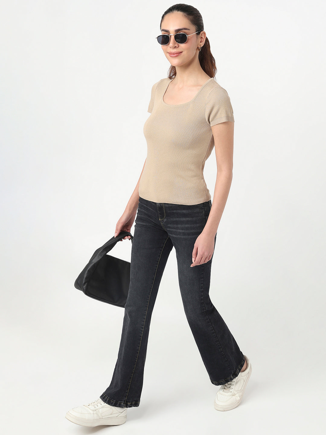 Women Summer Sand Slim Flat Knit