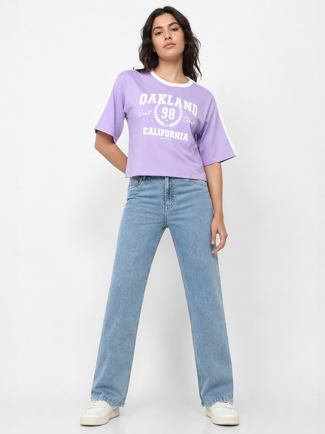 Women Blue High-Rise Straight Fit Jeans