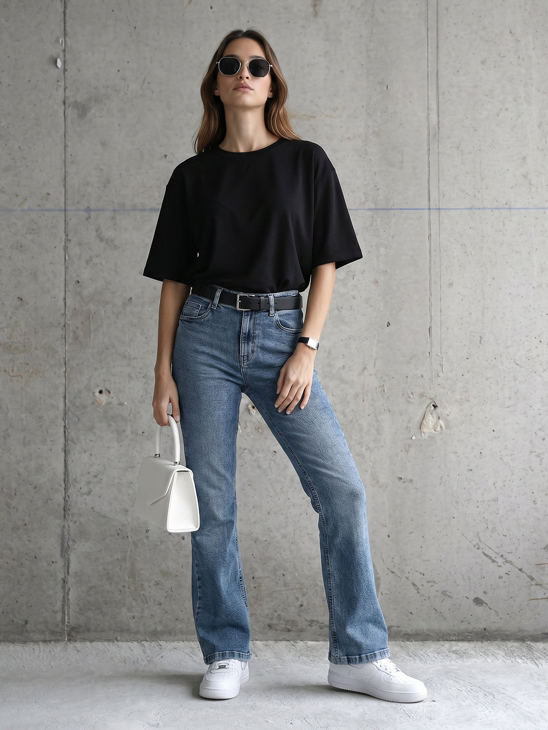 Women Black Oversize T-Shirt