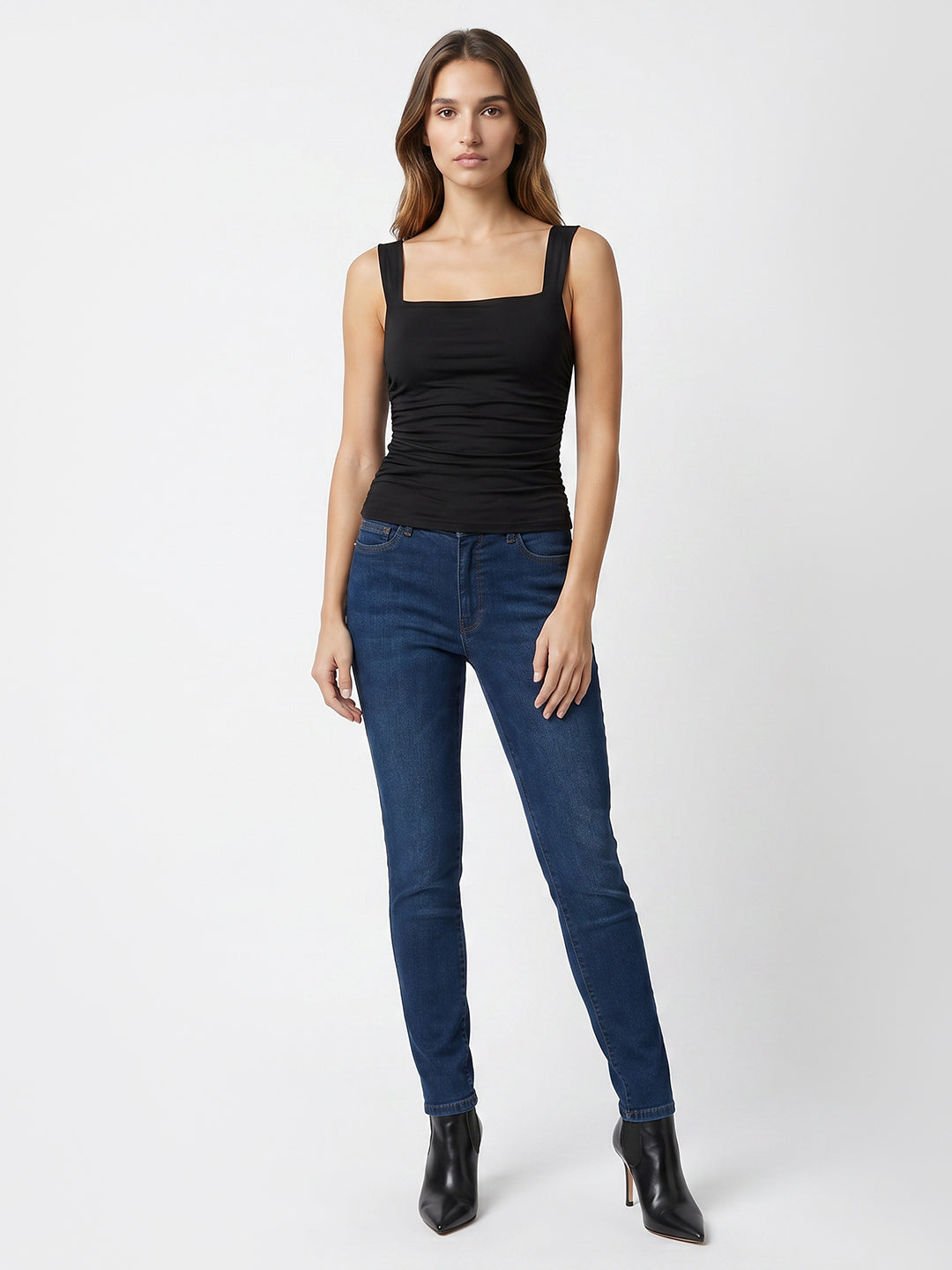 Women Light Blue High-Rise Skinny Jeans