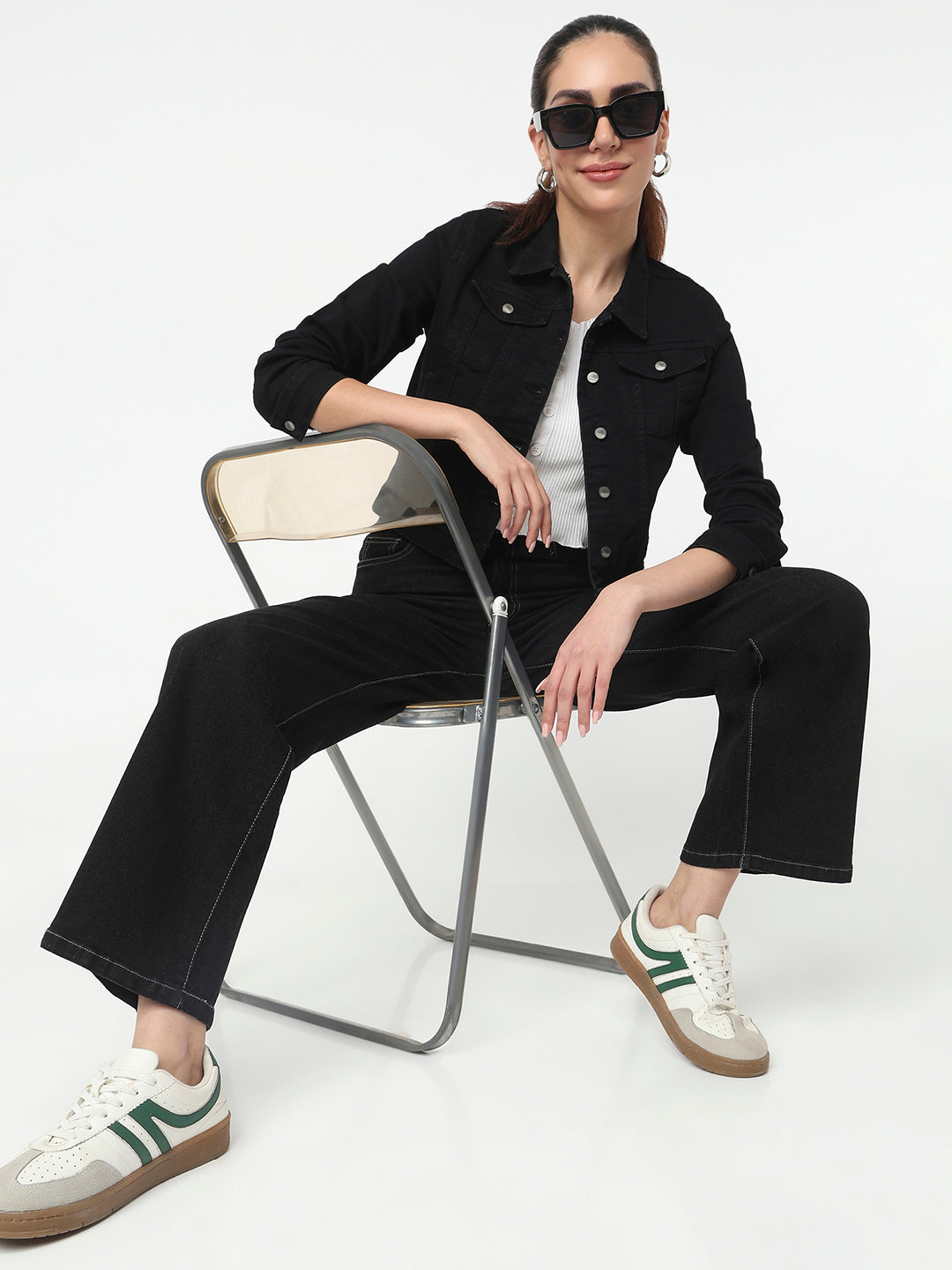 Women Black Denim Jacket