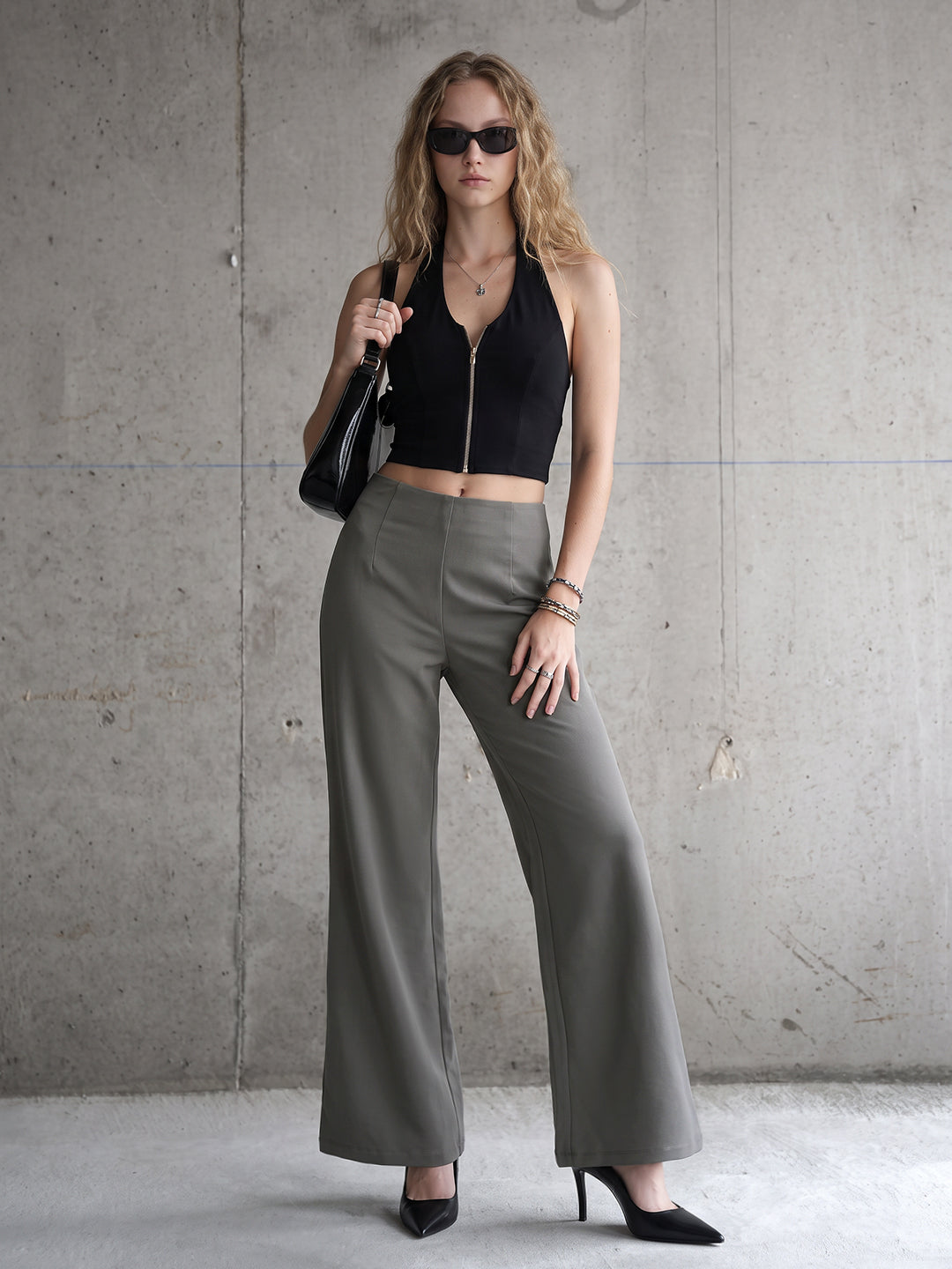 Oyster Super Wide Leg Treggings