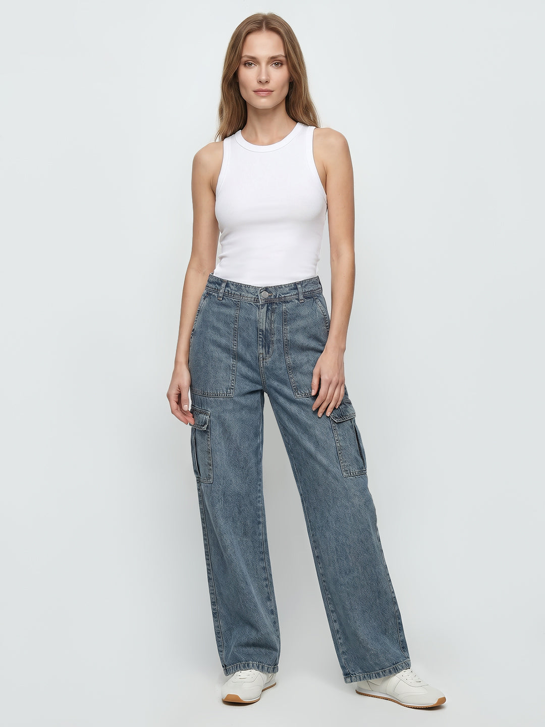 Women Blue Cargo