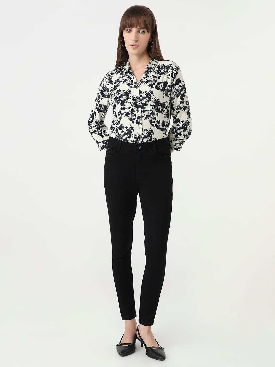 Women Black Sky High Skinny Jeans