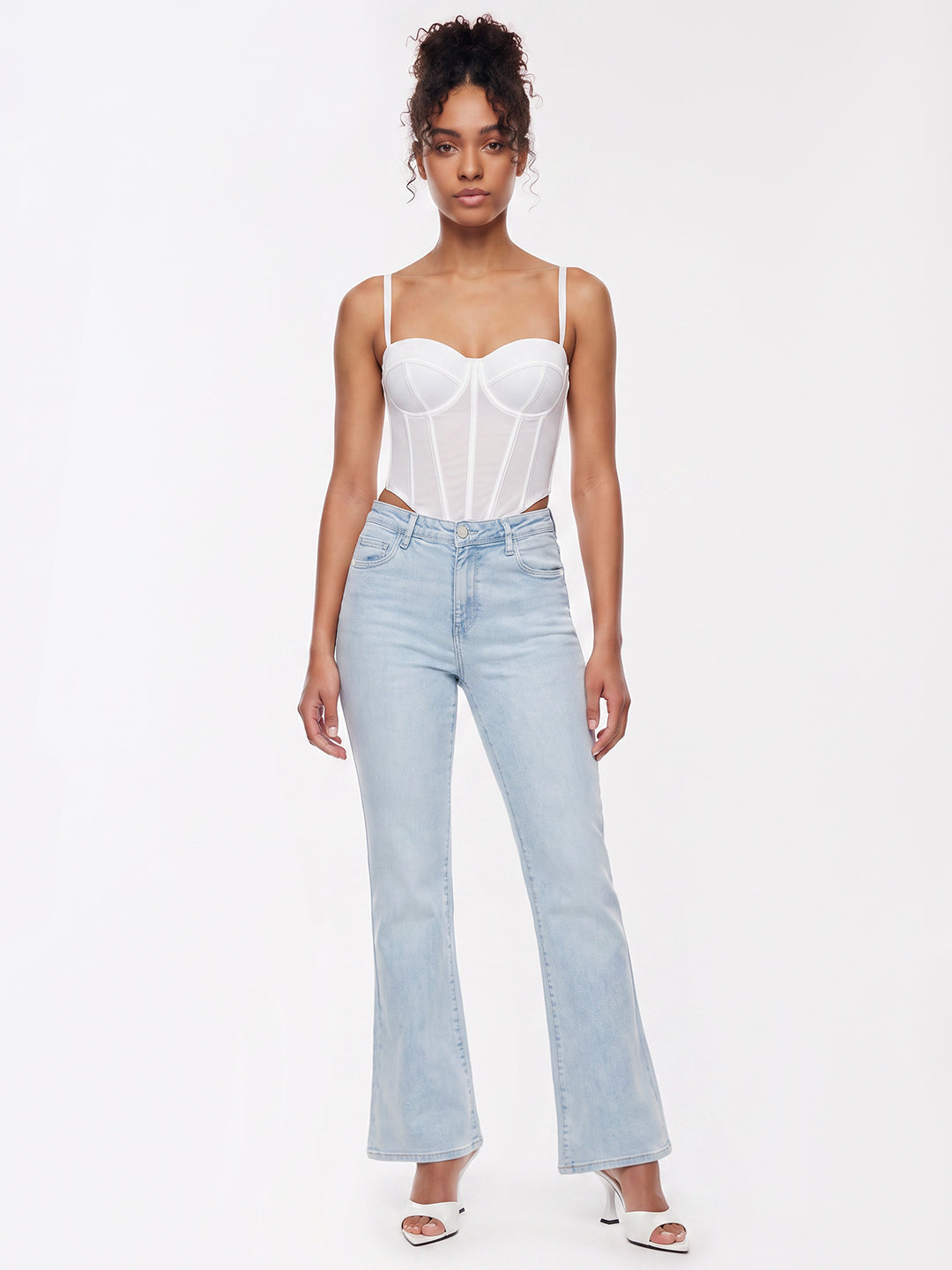 Light Blue High-Rise Flare Jeans