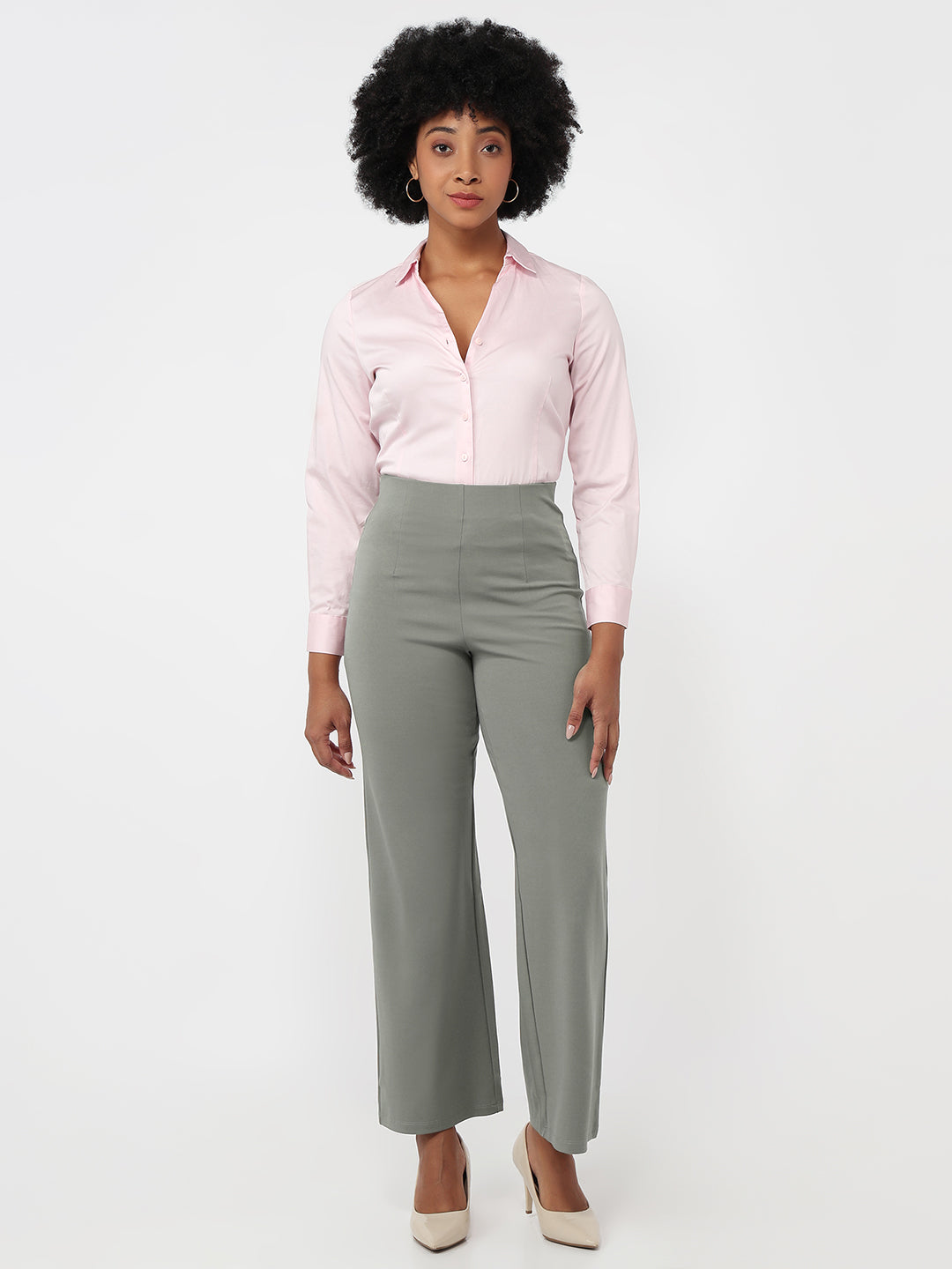 Women Oyster Wide Leg Treggings
