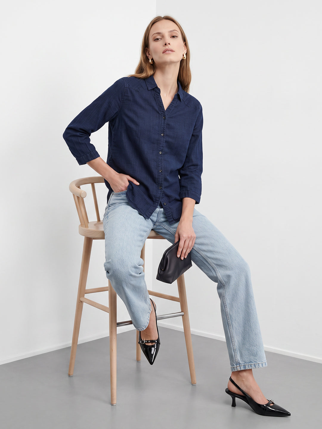 Women Indigo Shirt