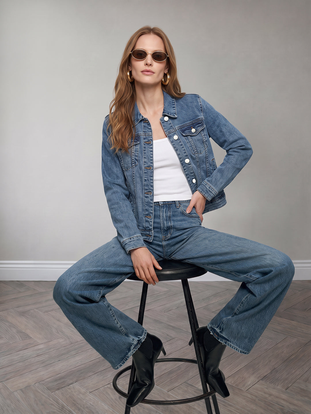 Women Blue Denim Jacket