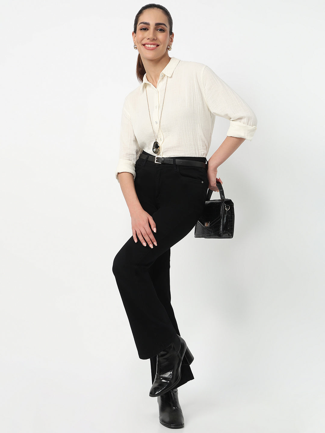 Women Ivory Oversized Shirt