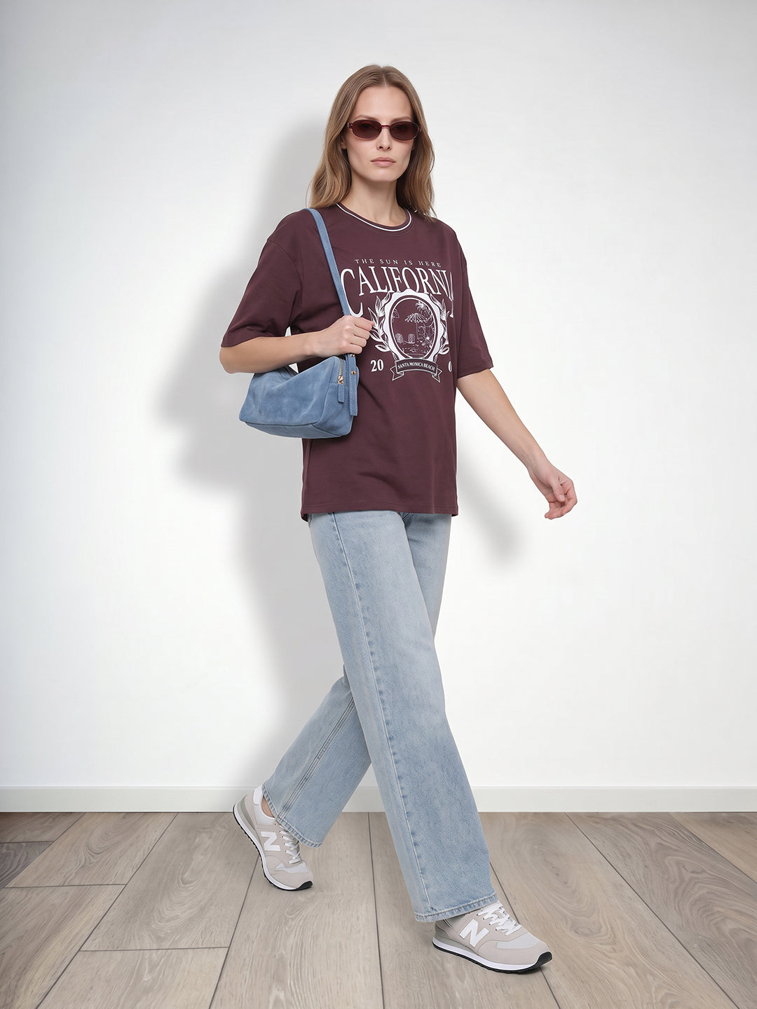 Women Mauve Oversized T-Shirt