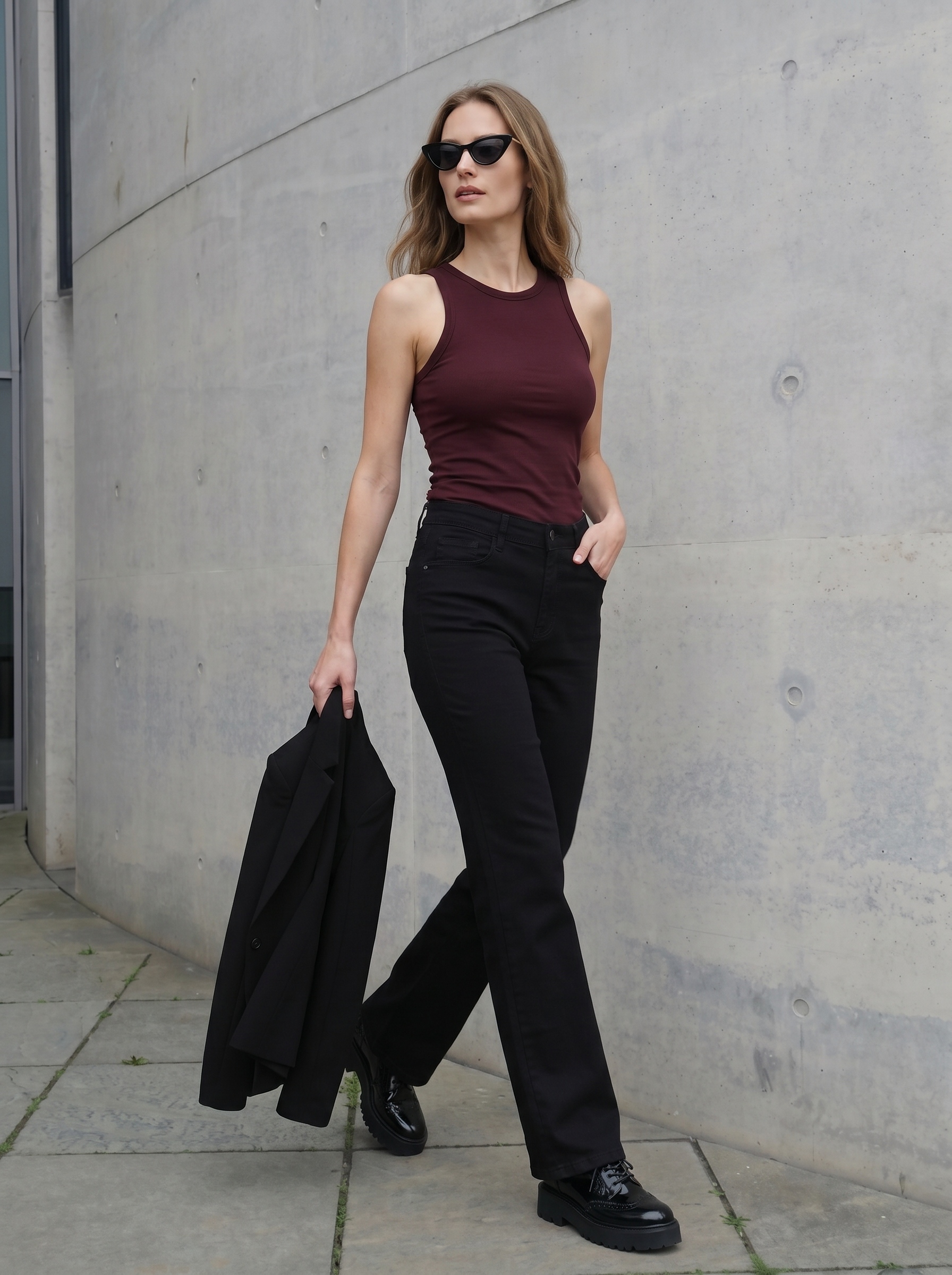 Women Black High-Rise Crop Flare Jeans