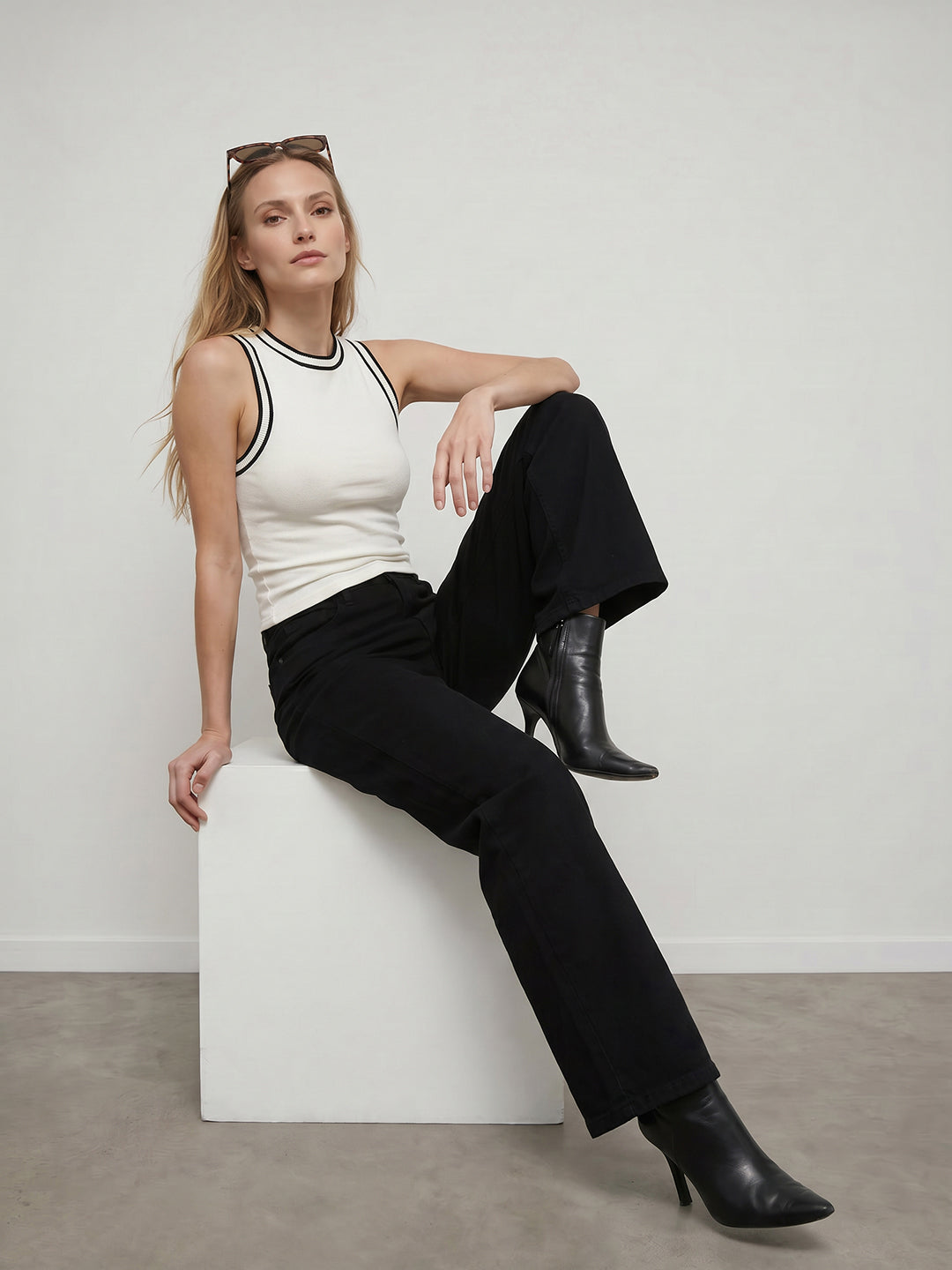 Women Light Blue High-Rise Wide Leg Jeans