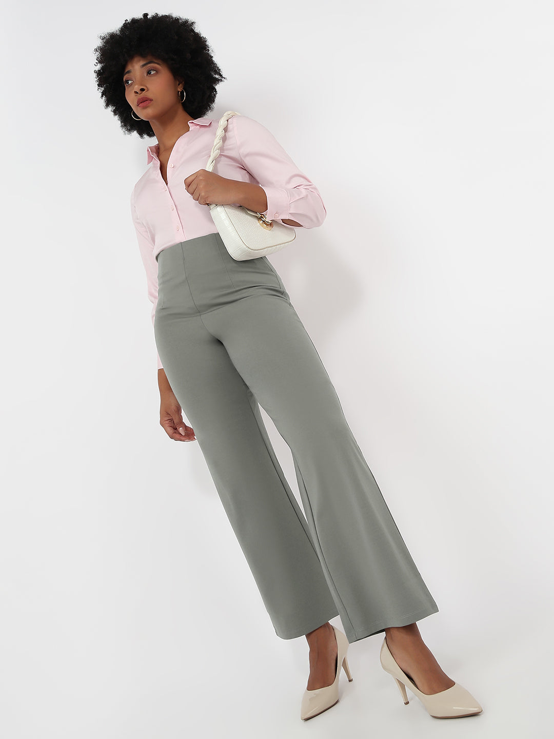 Women Oyster Wide Leg Treggings