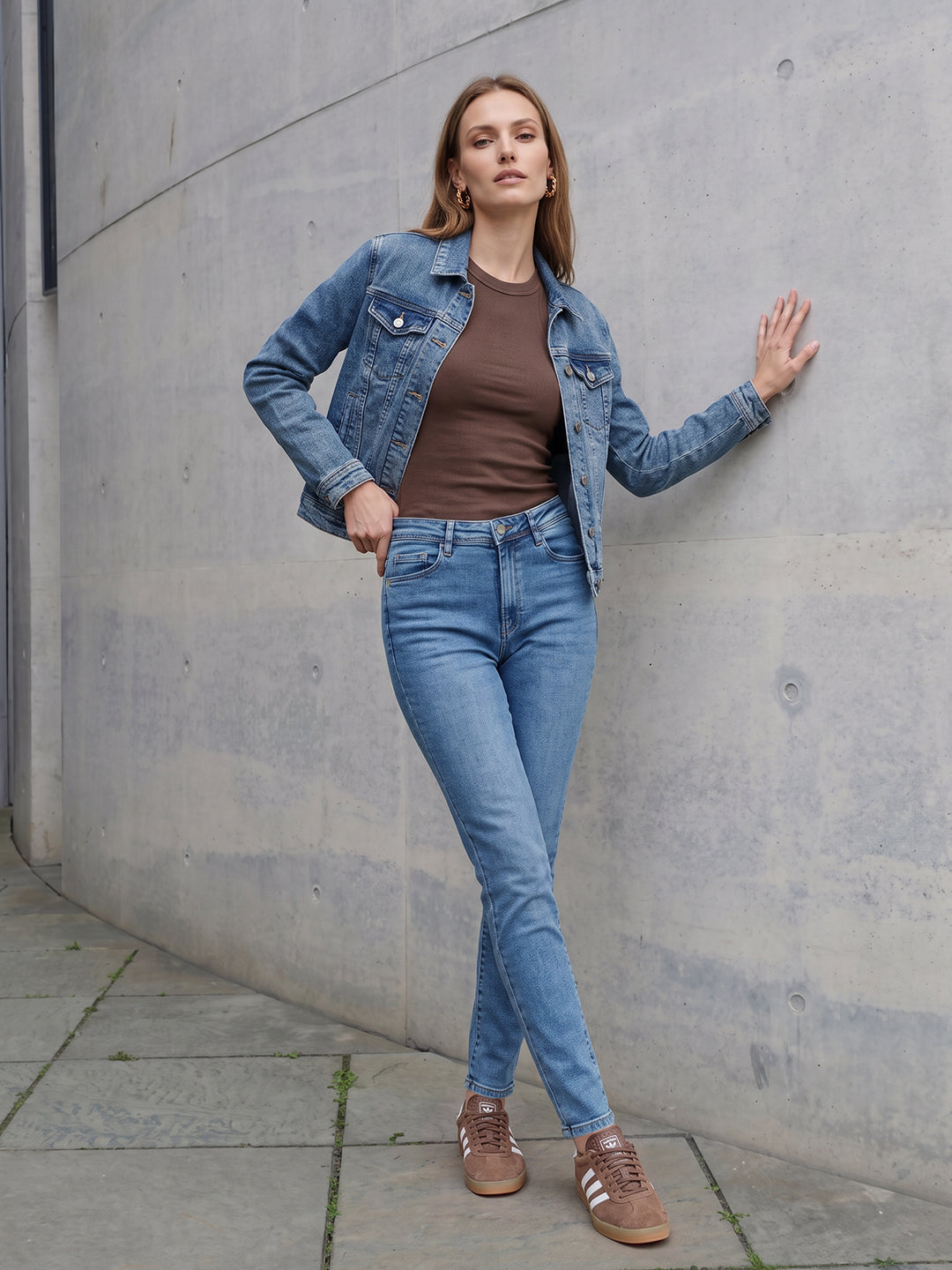 Women Light Blue High-Rise Skinny Jeans