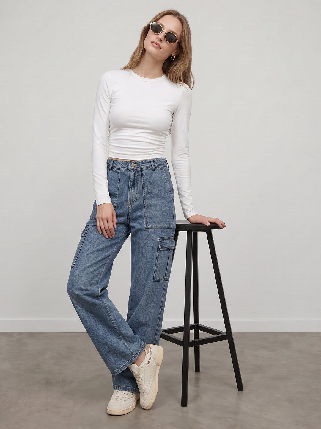 Women Blue Cargo
