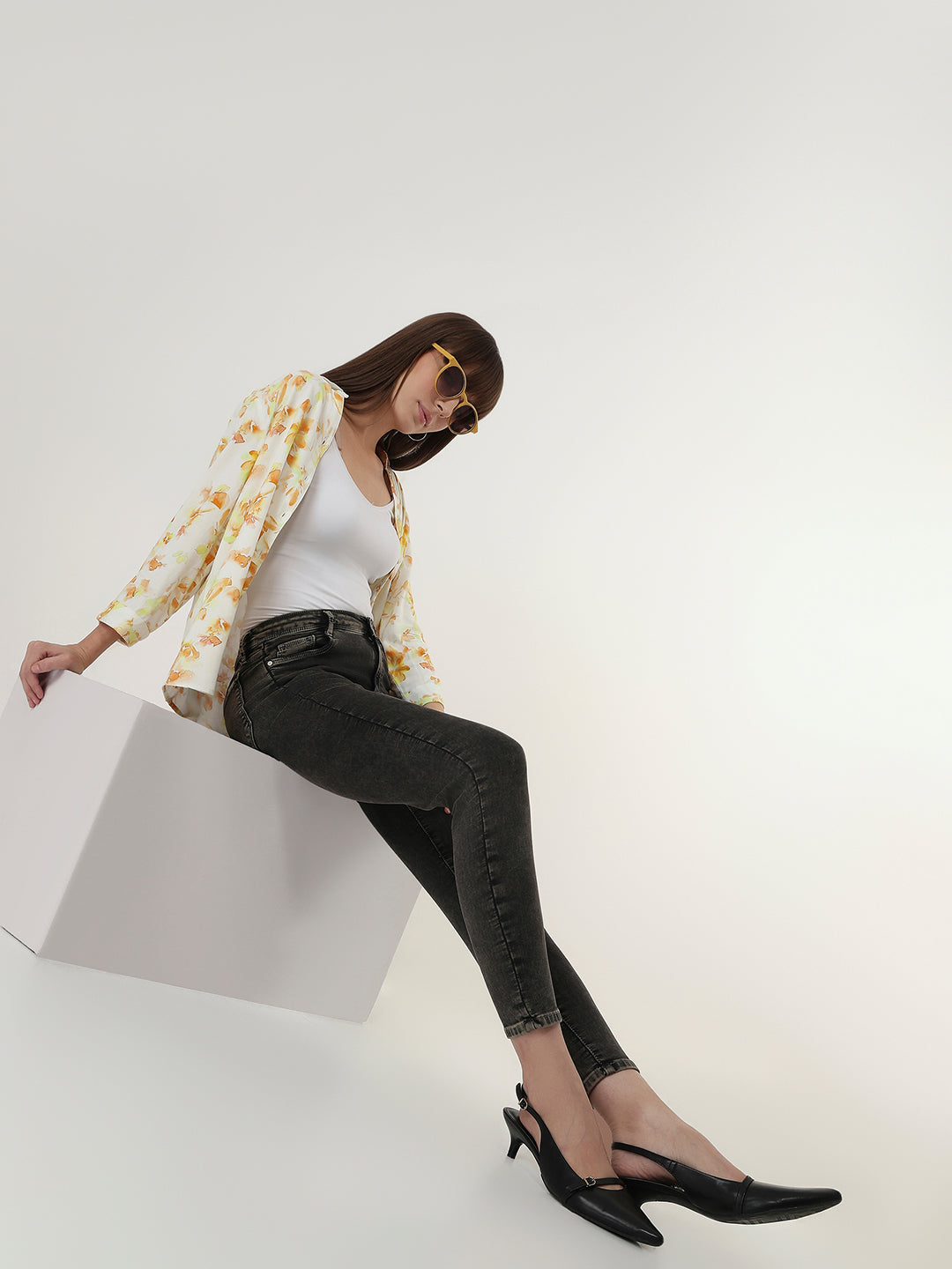 Women Grey High-Rise Skinny Jeans