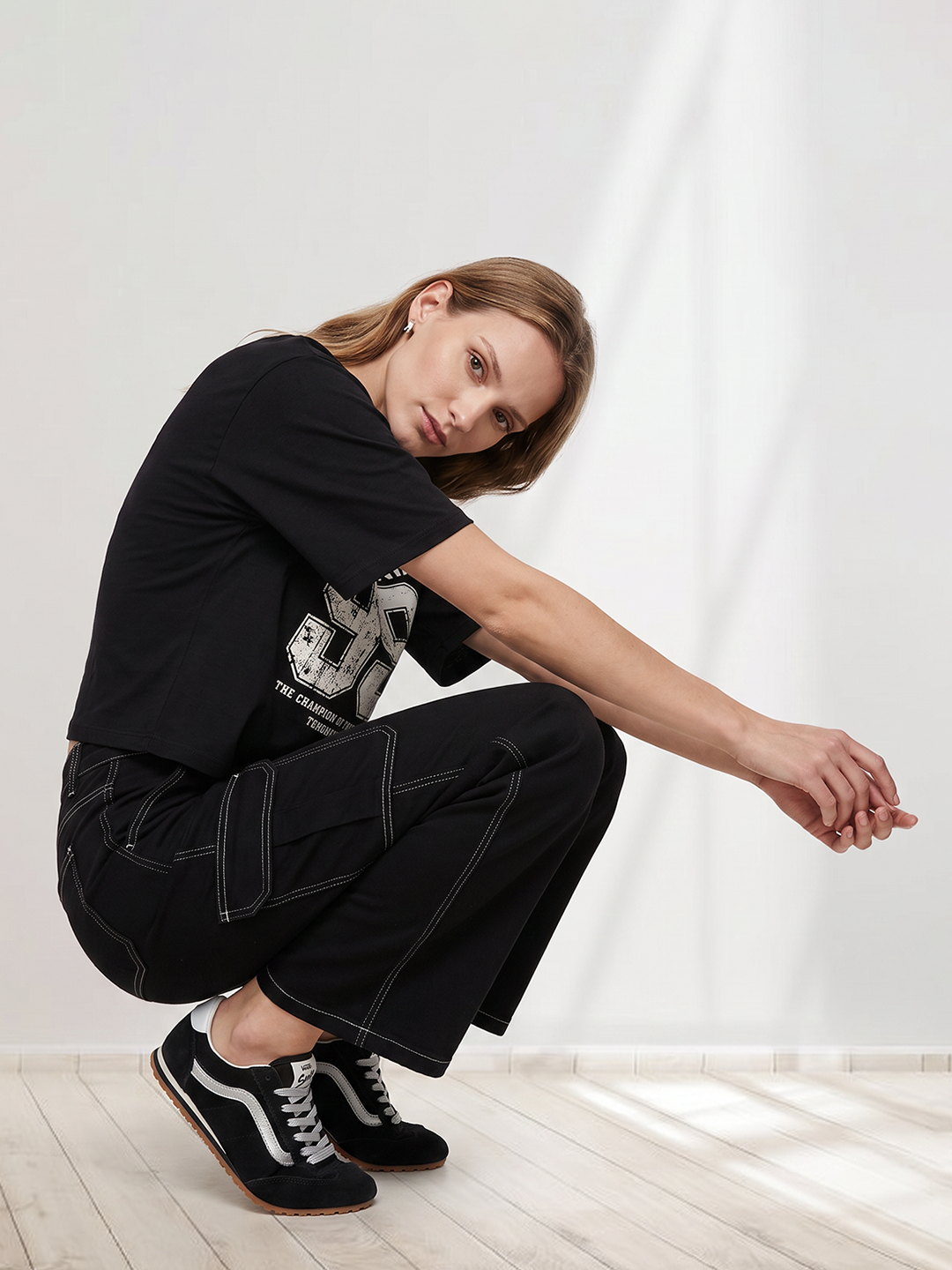 Women Black Cargo