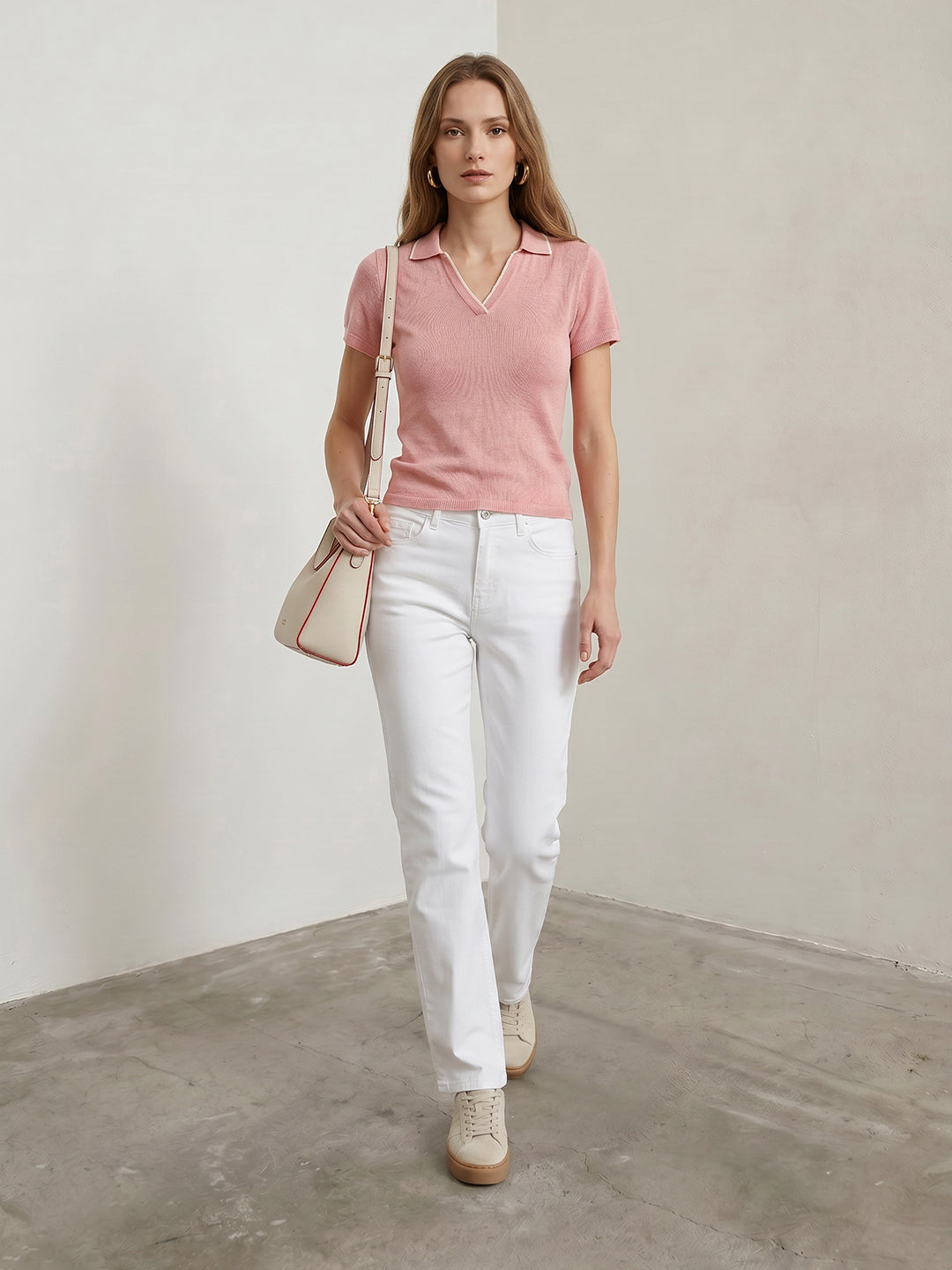 Women White High-Rise Straight Fit Jeans