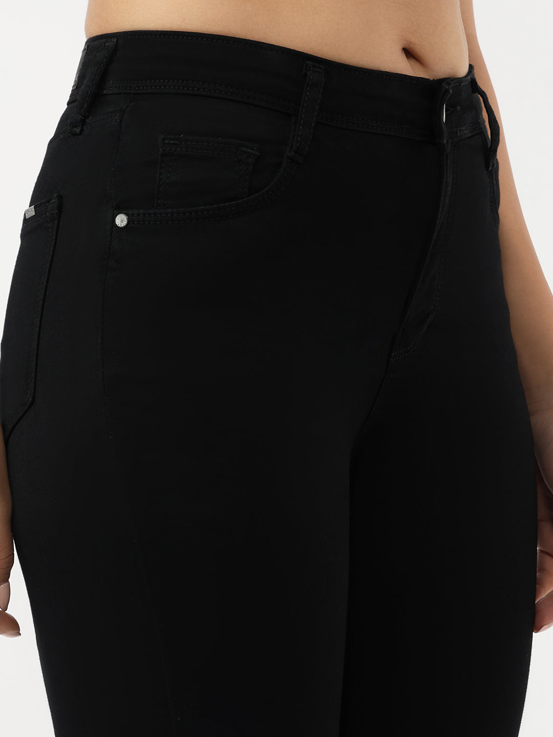 Women Black High-Rise Flare Jeans