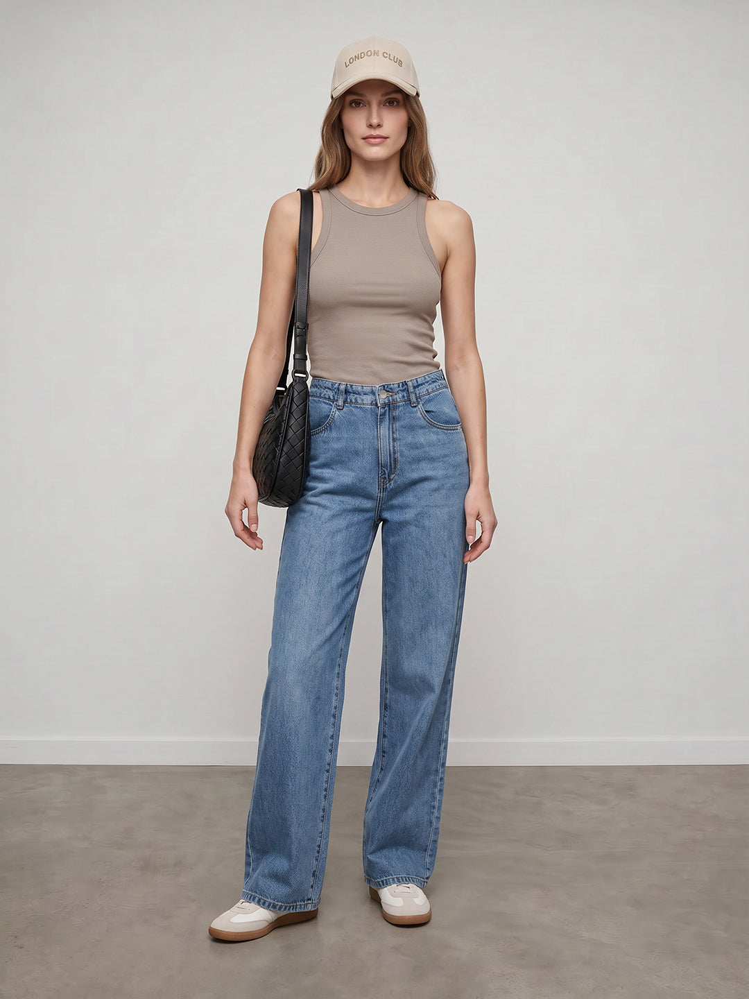 Women Light Blue High-Rise Wide Leg Jeans