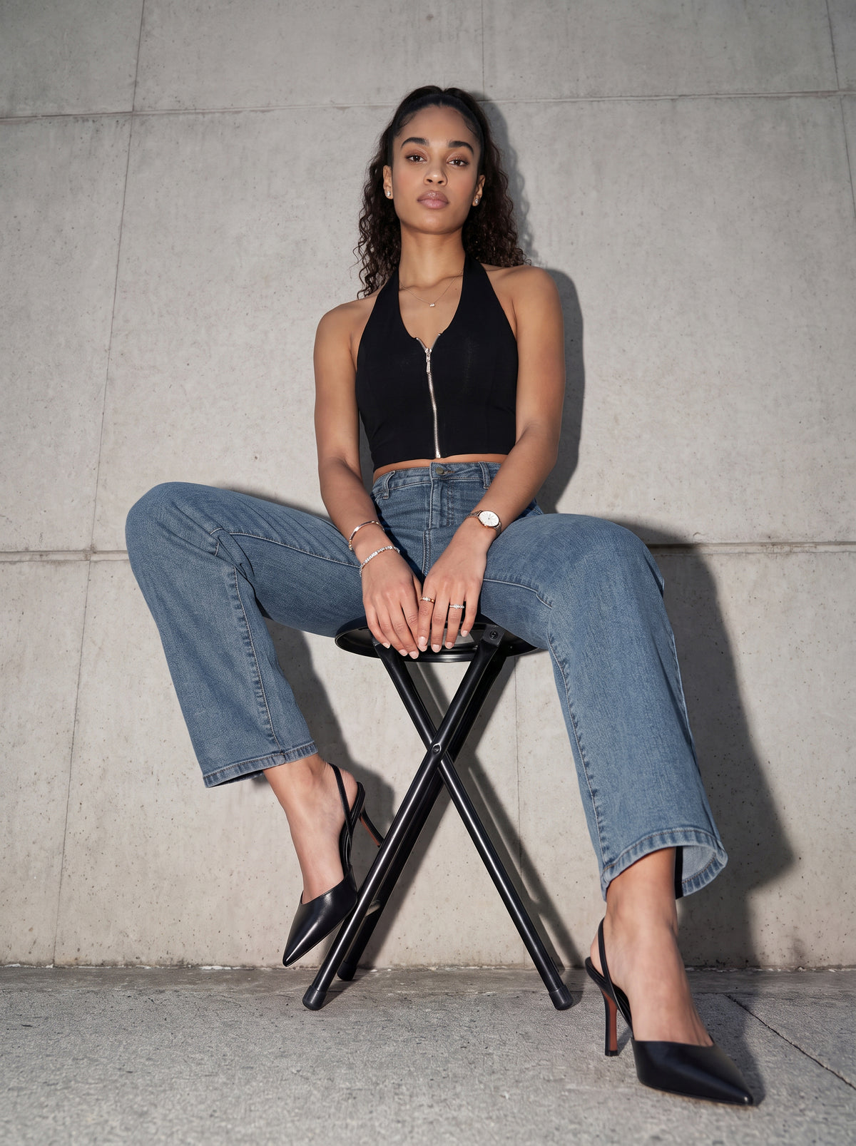 Light Blue High-Rise Baggy Jeans