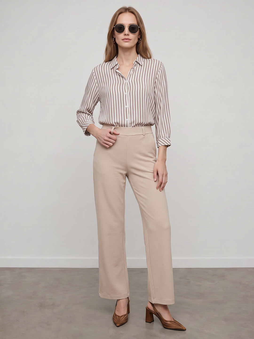 Women Beige Joggers