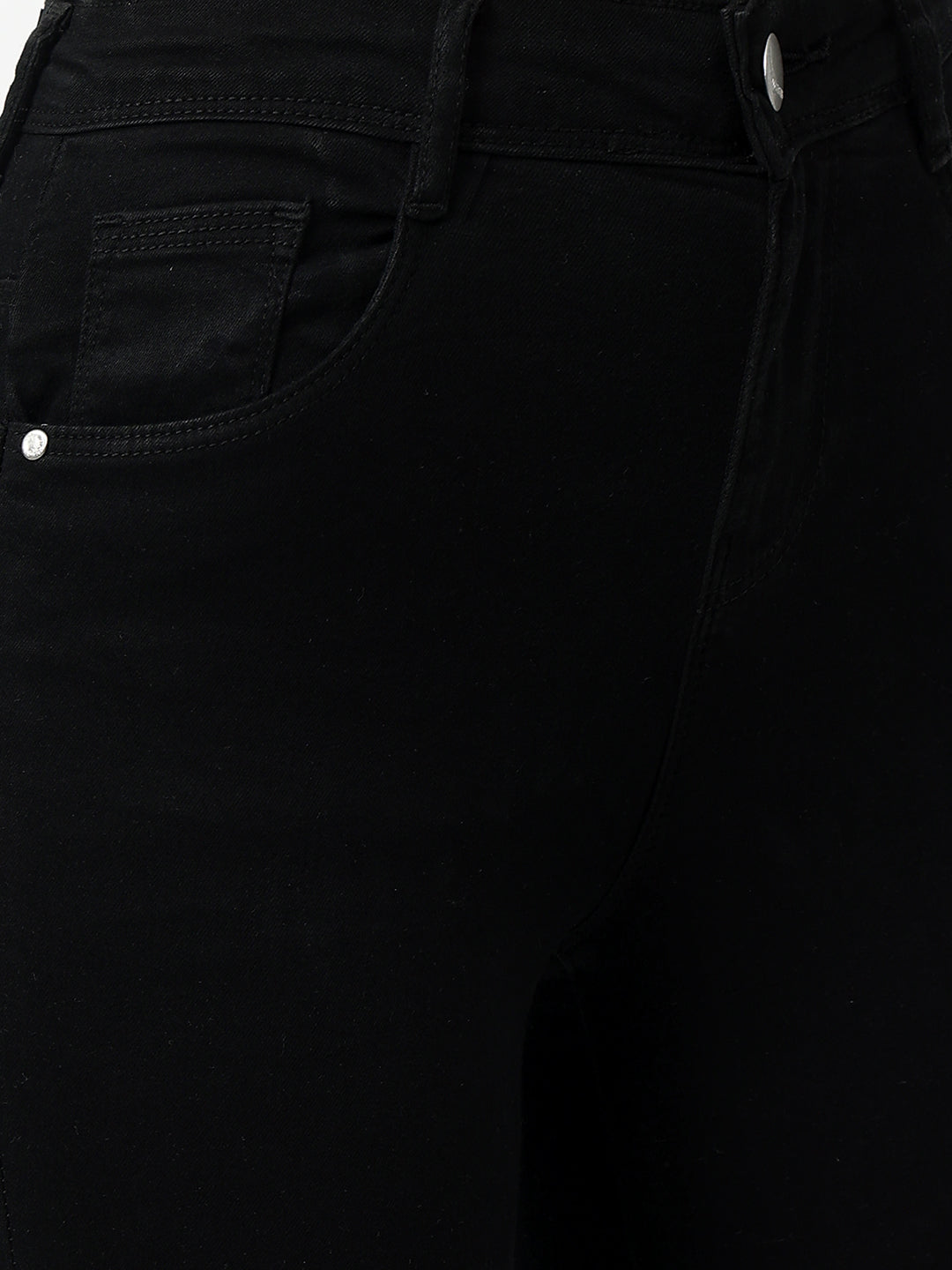 Women Black Mid-Rise Push Up Super Skinny Jeans