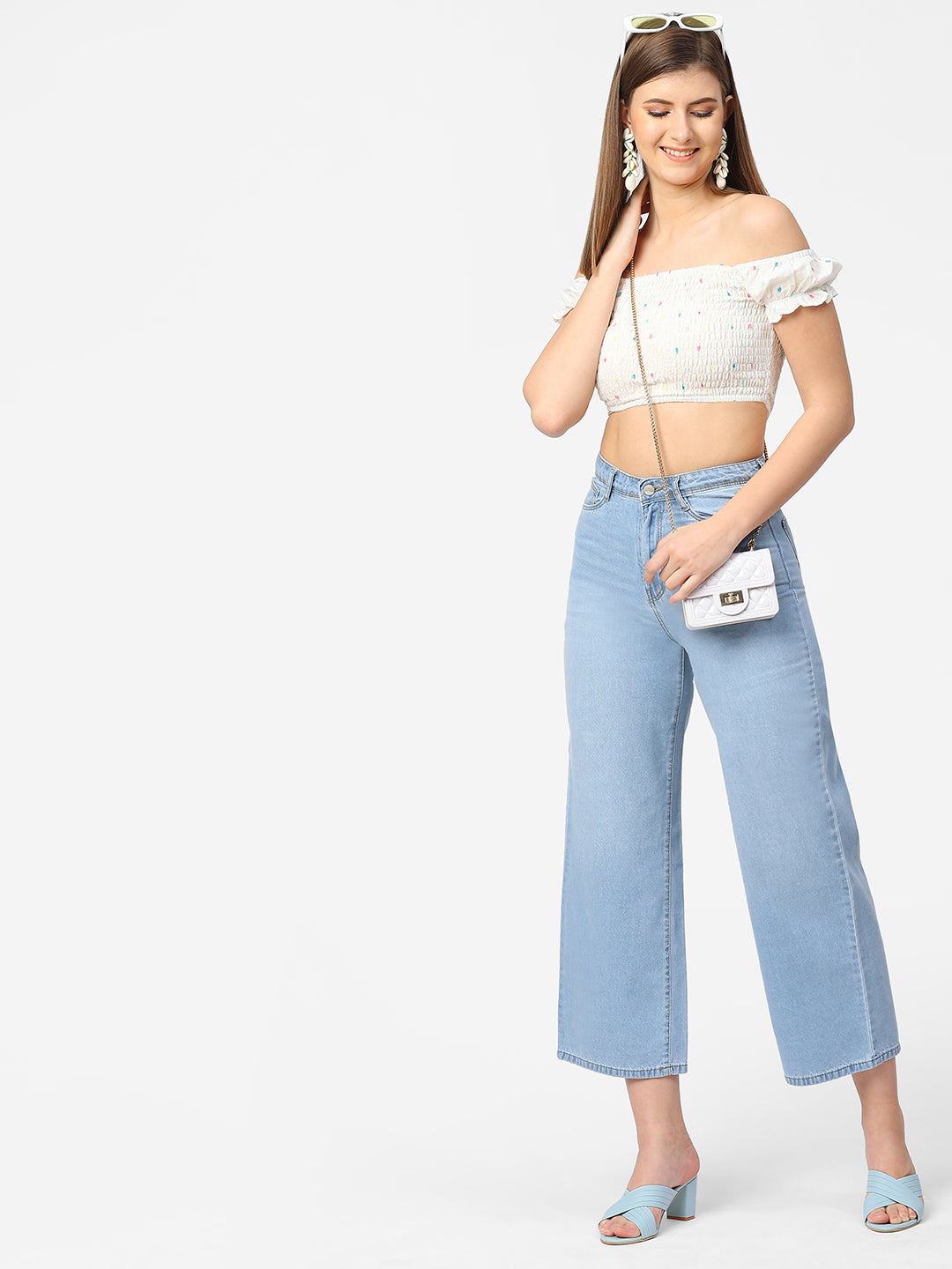 Women High-Rise Wide Leg Jeans