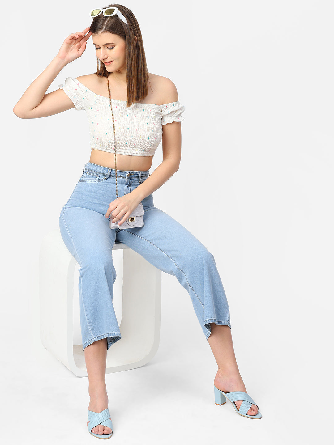 Women High-Rise Wide Leg Jeans