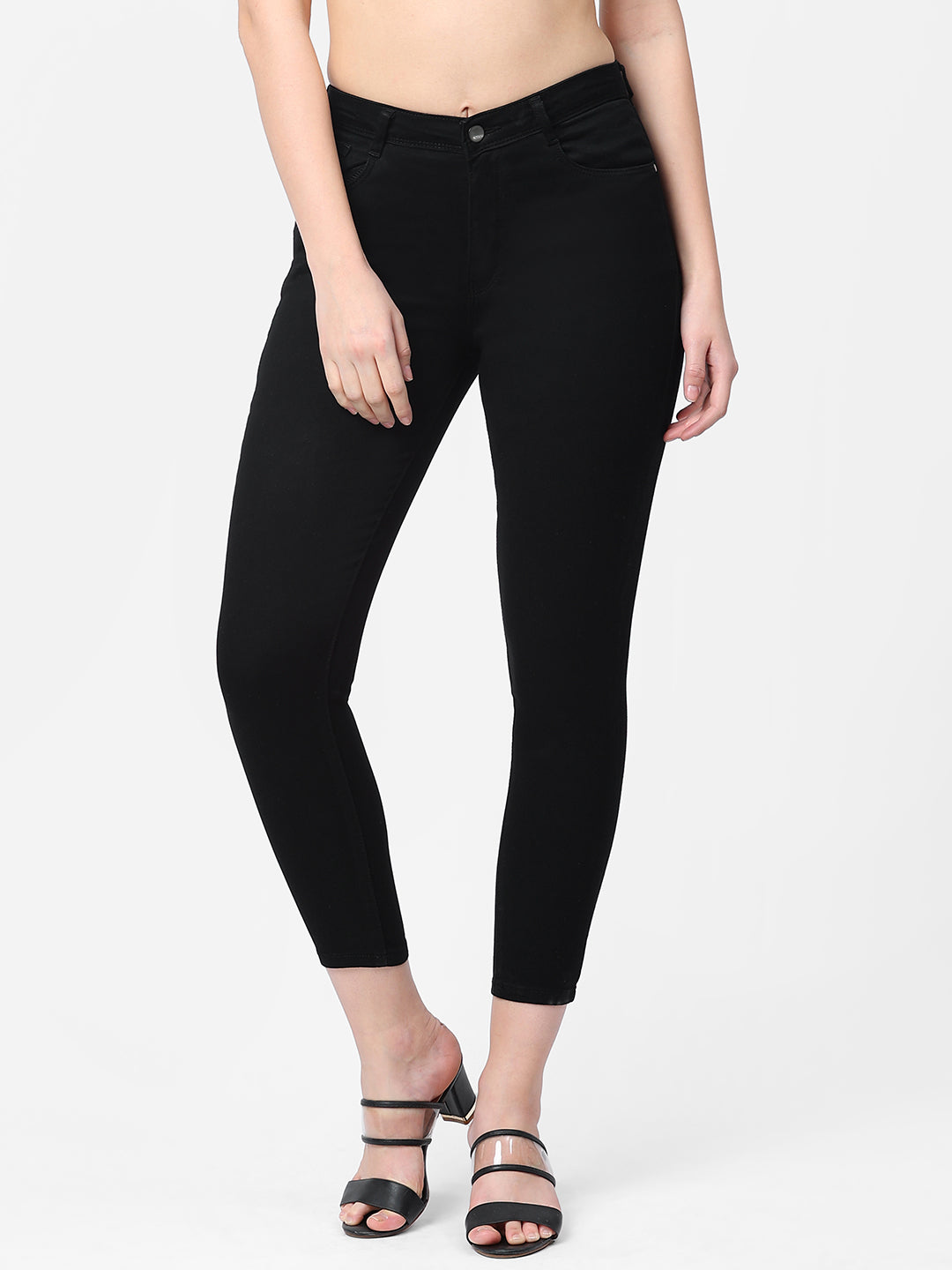 Women Black High-Rise Skinny Jeans