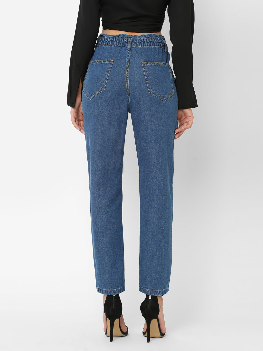 Women Blue High-Rise Baggy Fit Jeans